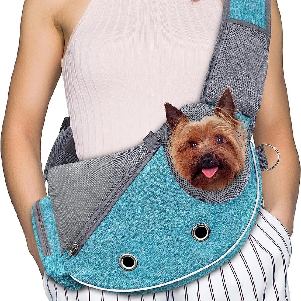 Dog Sling Carrier for Small Dogs, Puppy Carrier Sling Purse, Dog Bags For Travel